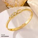 Bracelet Jonc Doré Élégance Cristal - Image 2