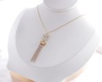 Collier Élégance Cristal Doré Femme - Image 3