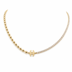 Collier Élégance Dorée & Cristaux Luxe