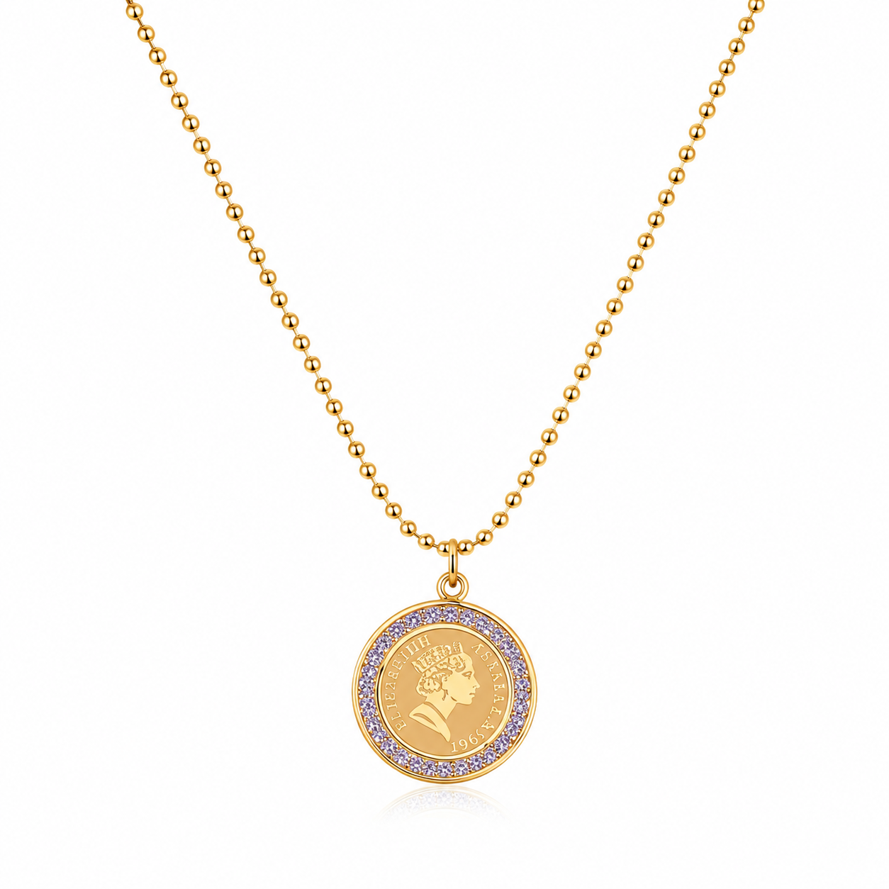 file_000000005f4871f79e322275eba2bb25 Collier Médaillon Impérial Doré avec Zircons - Image 1