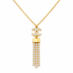 Collier Élégance Cristal Doré Femme