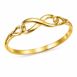 Bracelet Jonc Infini Doré Élégant