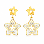 Boucles d’Oreilles Étoile Florale Luxe Dorée