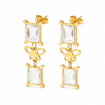 Boucles d’Oreilles Élégance Cristal Doré