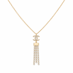 Collier Élégance Cristal Doré Femme - Image 2