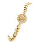 Bracelet Gourmette Léopard Luxe Doré