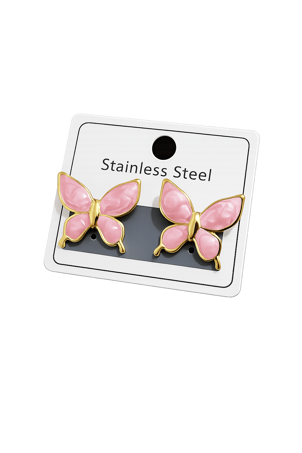 file_00000000f7dc722fa1fb2d8939baefd3 🦋 Boucles d’Oreilles Papillon Rose en Acier Inoxydable - Image 1