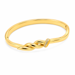 Bracelet Jonc Torsadé Élégance Dorée