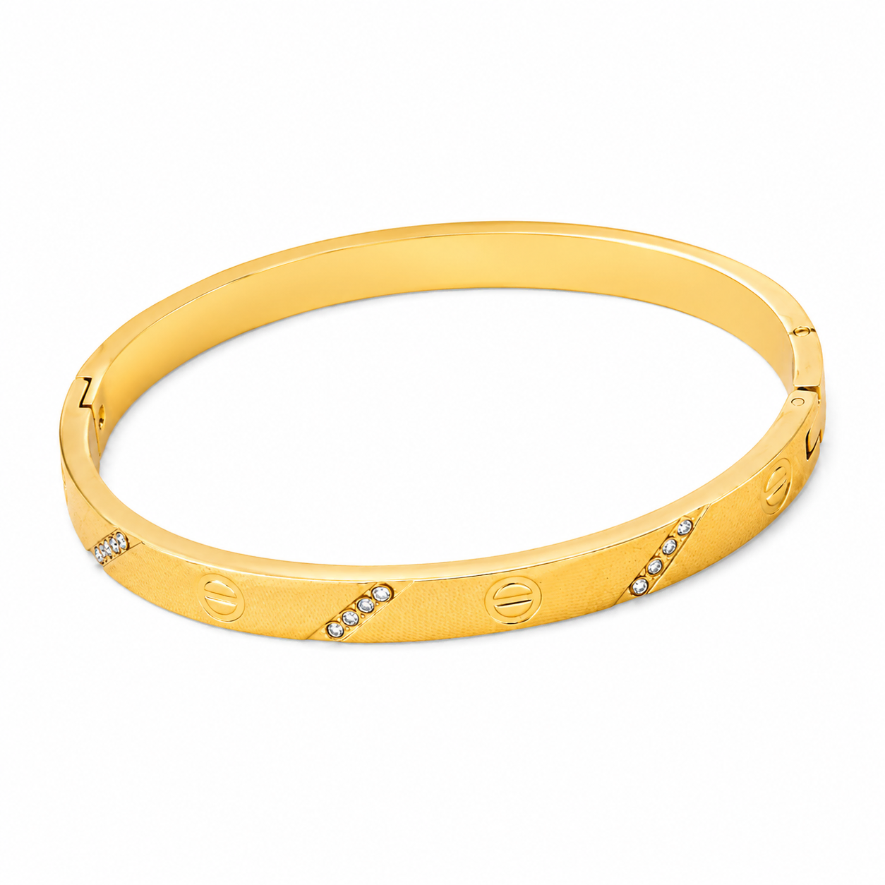file_00000000c38471f4910aceedb39dfb23 Bracelet Jonc Luxe Doré à Cristaux Brillants - Image 1
